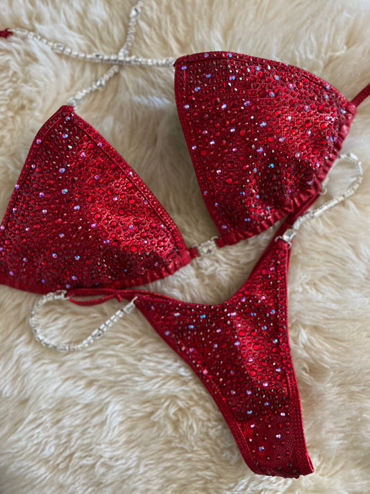 Crown Me Red Speckle- Competition Bikini Division