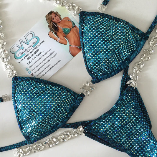 Pixel Teal- Competition Bikini Division