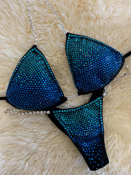 Mermaid Core Blue Green- Competition Bikini Division