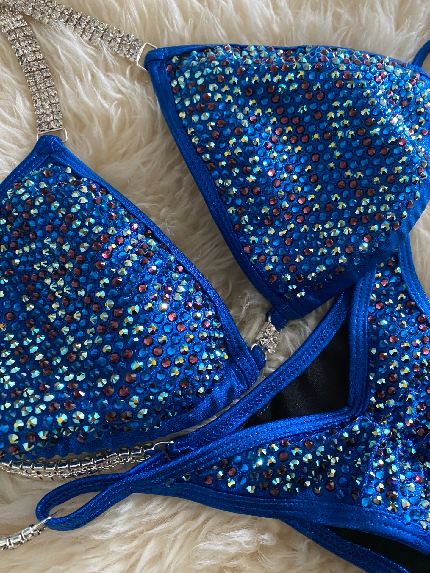 Pixel Confetti Blue- Competition Bikini Division
