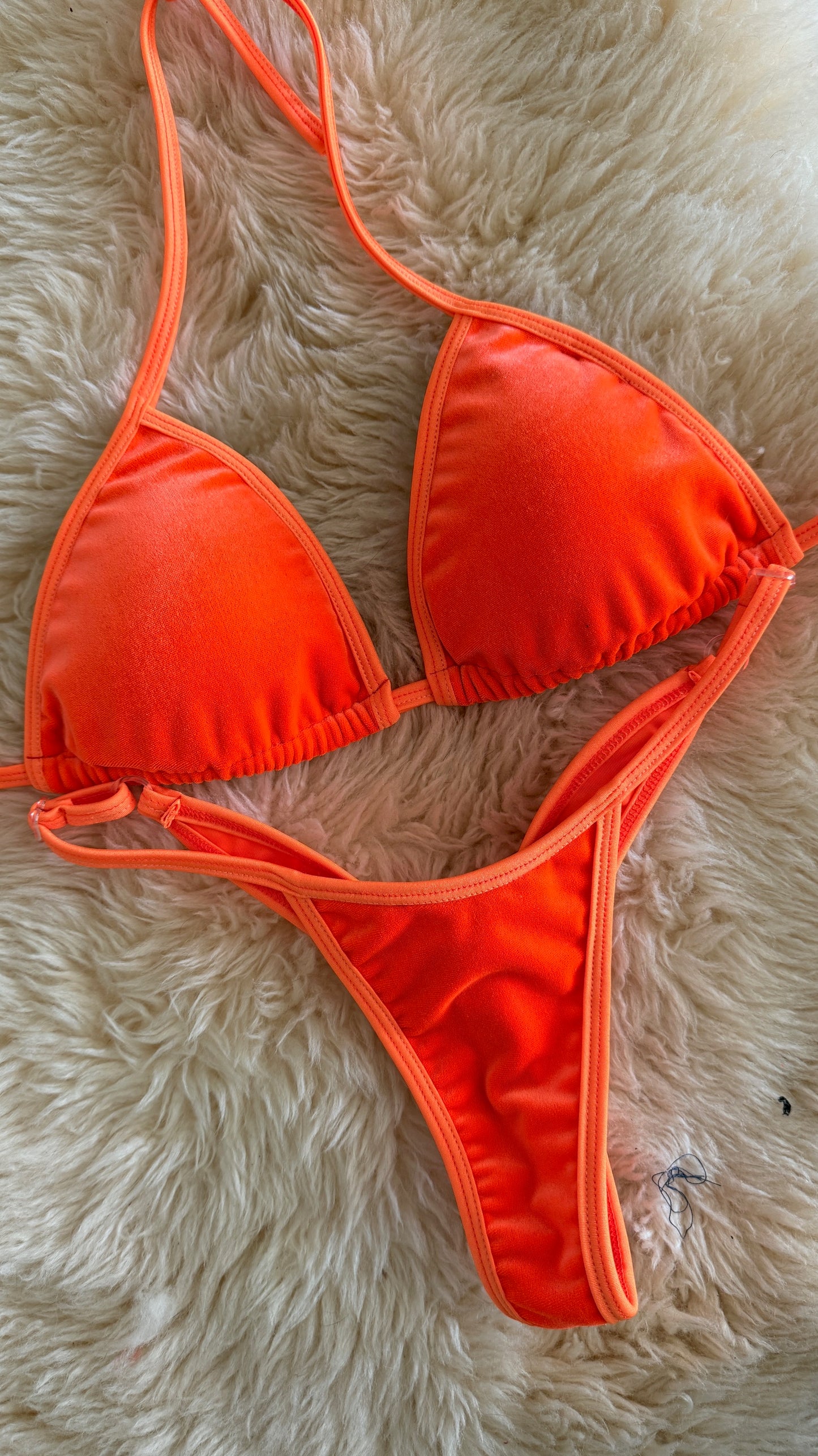 Velvet Posing Suits Neon Orange - Bikini Division