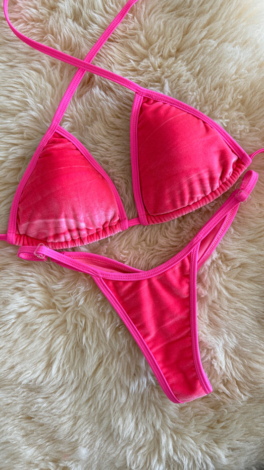 Velvet Posing Suits Hot Pink - Bikini Division