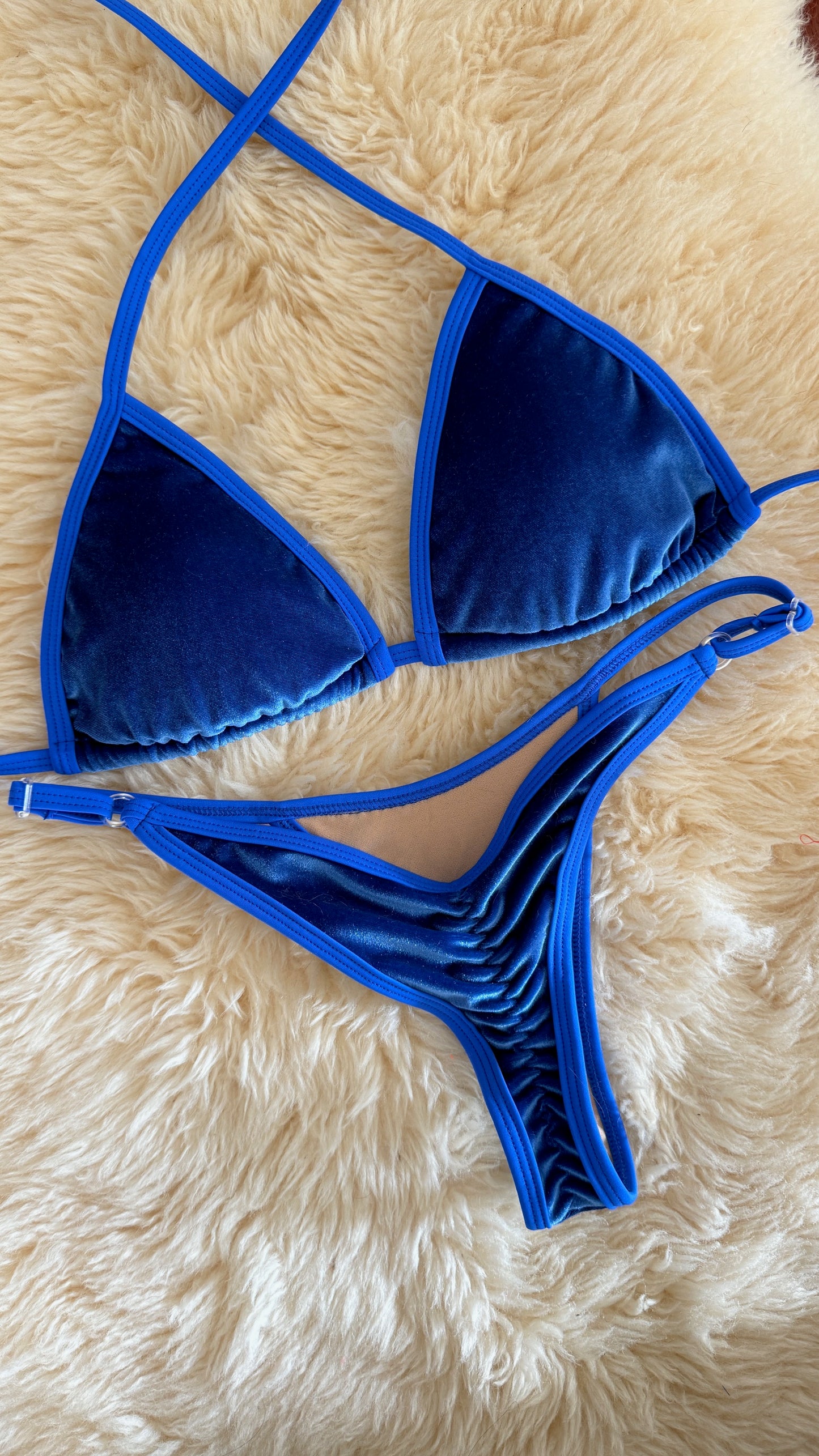 Velvet Posing Suits Royal Blue - Bikini Division